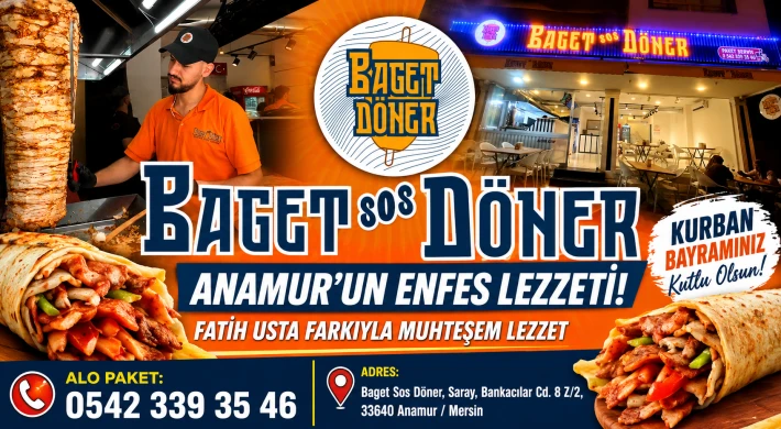 Anamur’un Enfes Lezzeti Baget Sos Döner’den Kurban Bayramı Mesajı