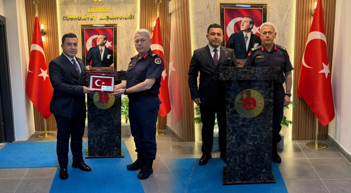 Mersin İl Jandarma Komutanı Tuğgeneral Şinasi Güçlü’den Anamur Cumhuriyet Başsavcılığına Ziyaret