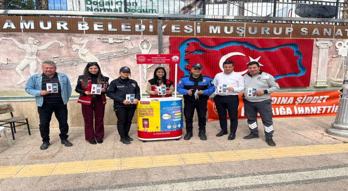 Anamur’da 8 Mart Dünya Kadınlar Günü’nde Kadına Yönelik Şiddete Karşı Bilgilendirme