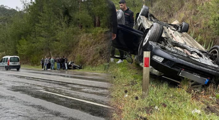 Bozyazı’da Kaza: Otomobil Takla Attı