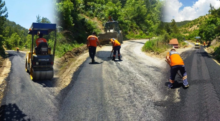 Mersin Büyükşehir Belediyesi Çamlıpınar Mahallesi'nde Bitümlü Sıcak Karışım Asfalt Çalışmasını Tamamladı