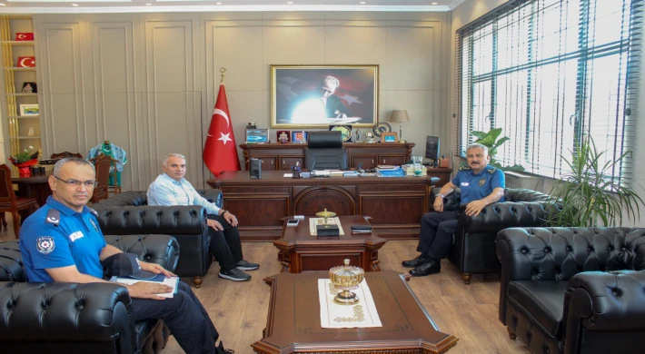 Mersin İl Emniyet Müdürü Fahri Aktaş’tan Anamur Kaymakamı Kemal Duru’ya Ziyaret