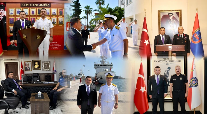 Başsavcı Tanju Çatlı’dan Mersin’de Güvenlik Kurumlarına Nezaket Ziyareti