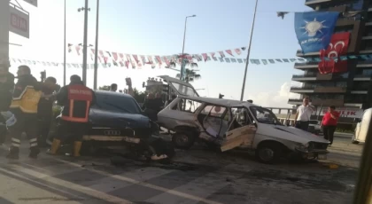 Anamur Muzlu Kavşakta Trafik Kazası , 4 Yaralı