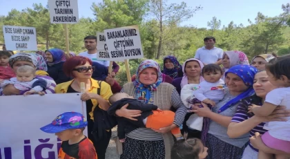 Bozyazılı Kadınlar Mermer Ocağına Karşı Kucağında Bebeği ile Direniyor