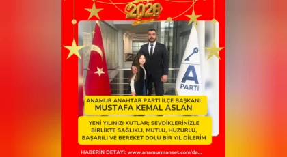 Anamur Anahtar Parti İlçe Başkanı Mustafa Kemal Aslan’dan Yeni Yıl Mesajı