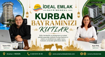 İdeal Emlak Gayrimenkul’ün işletmecileri Taylan Koç ve Ayşe Koç, Kurban Bayramızı Kutlar