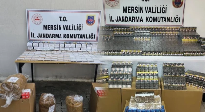 Jandarmadan Bozyazı ve Tarsus'ta Kaçak Makaron Operasyonu