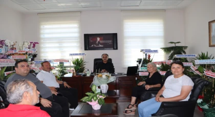 Anamur Gazeteciler Cemiyeti'nden İlçe Milli Eğitim Müdürü Hasan Doğan'a Hayırlı Olsun Ziyareti