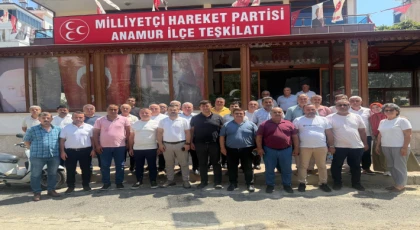 Anamur Muhtarlarından MHP Anamur İlçe Başkanı Mehmet Yayla'ya Hayırlı Olsun Ziyareti