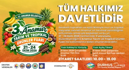 Anamur Tarım ve Tropikal Ürünler Fuarı 21 Ekim’de Başlıyor